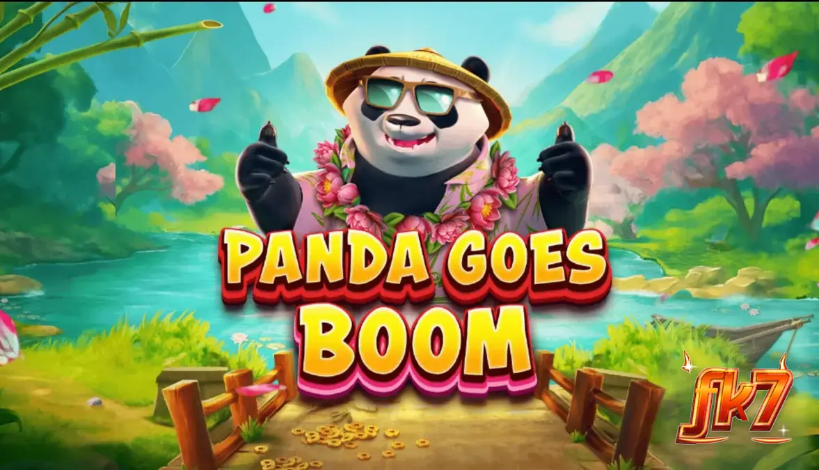 Panda Goes Boom slot com tema tropical e panda festivo